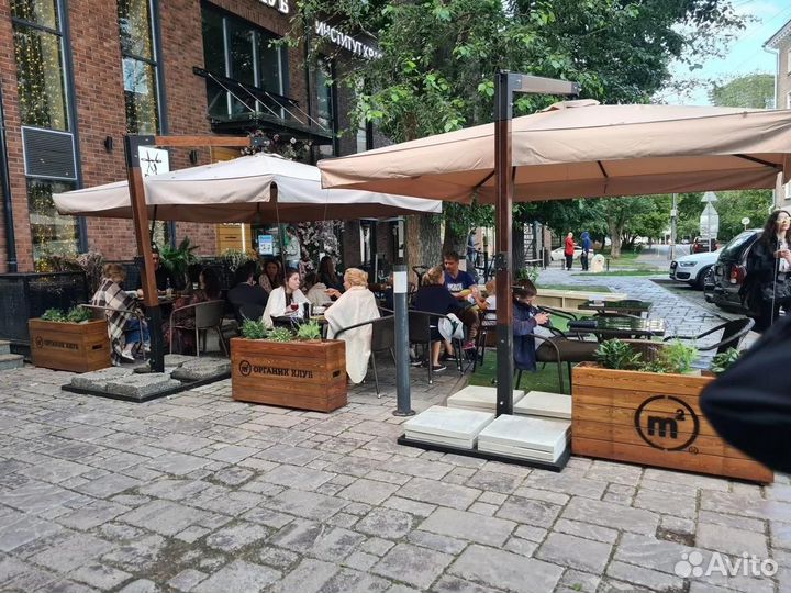 Зонты для летнего кафе. Зонт пляжный. Уличный зонт