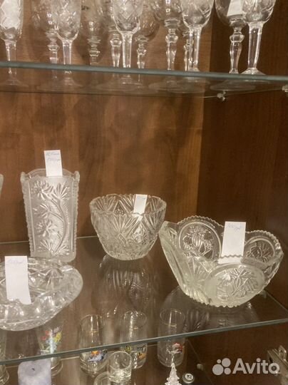 Хрустальные вазы,рюмки, бокалы