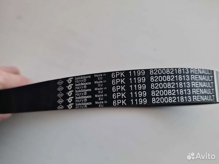 Ремень поликлиновый 6PK 1199. 8200821813 renault