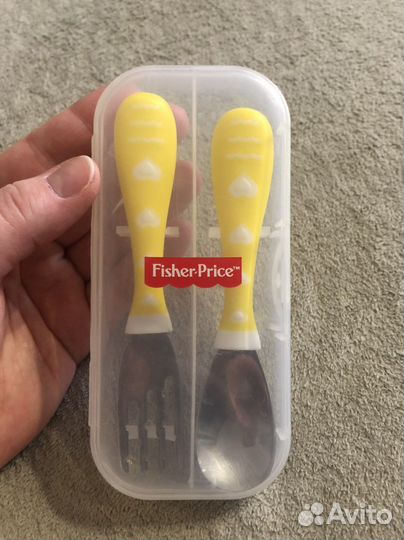 Слюнявчик силиконовый и приборы