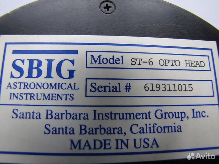 Астрономическая пзс камера sbig CCD ST6 opto head