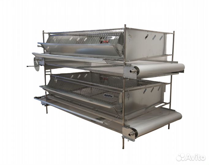 Клетка для перепелов с ленточной системой