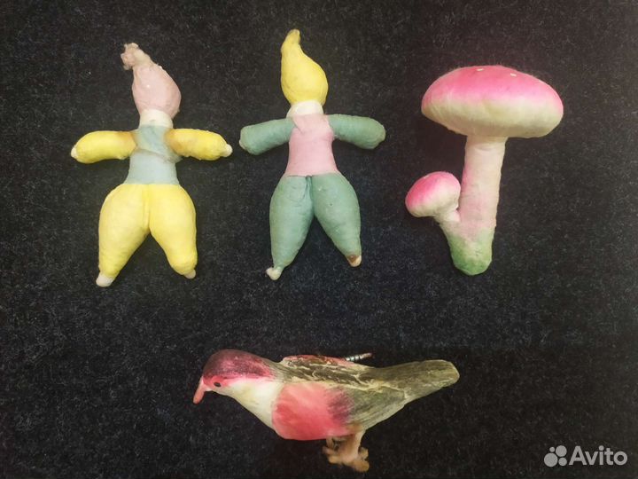 Ватные елочные игрушки СССР