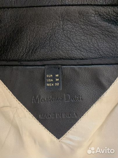 Кожаная куртка косуха Massimo Dutti