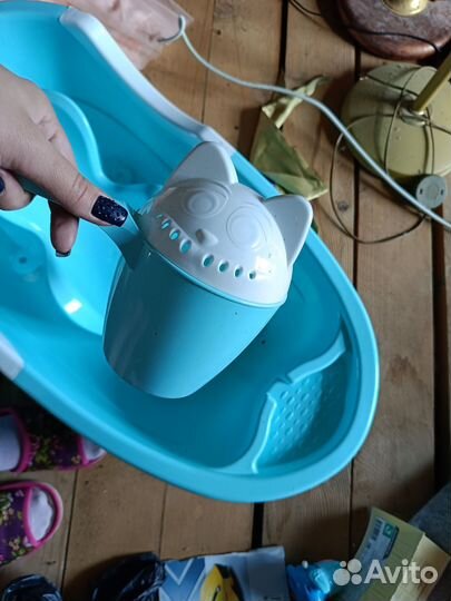 Ванночка для купания с горкой и ковшом