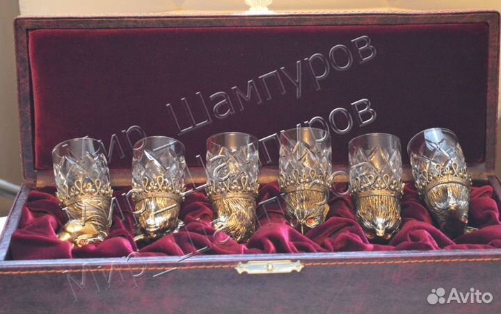 Стопки хрустальные в шкатулке Подарочный набор