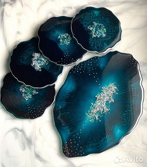 Набор для сервировки Молекулы. Ручная работа