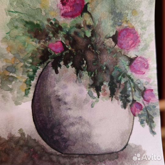 Открытка акварель