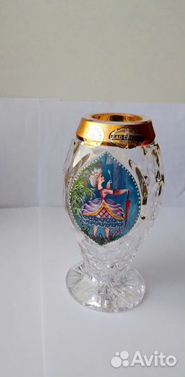 Хрустальная винтажная ваза