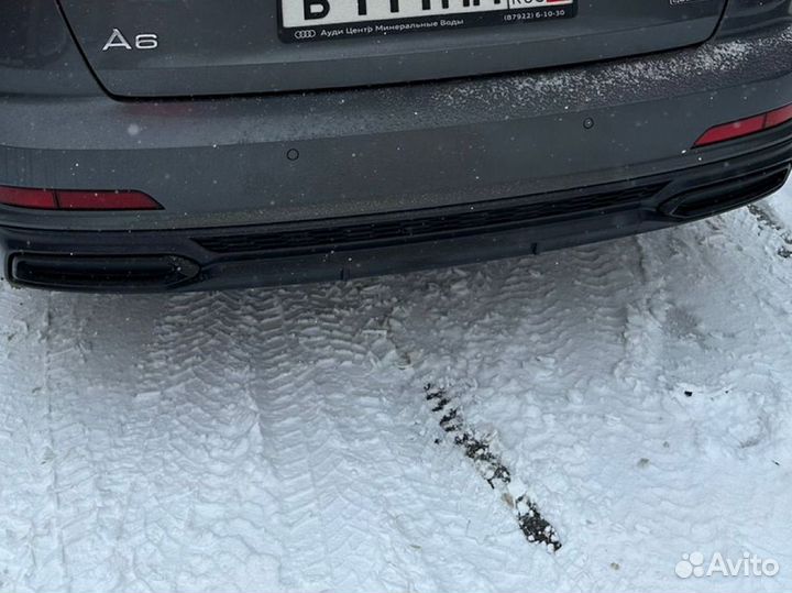 Задний диффузор на audi a6 c8 s-line