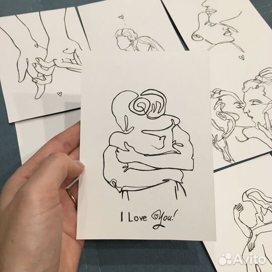 Открытки ручной работы в подарок,минимализм арт