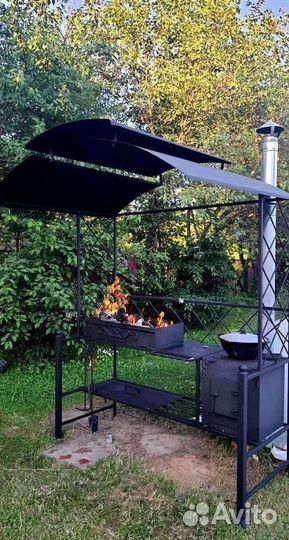Мангал с печью
