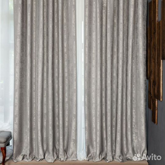 Шторы мрамор Зарина Светло-серый