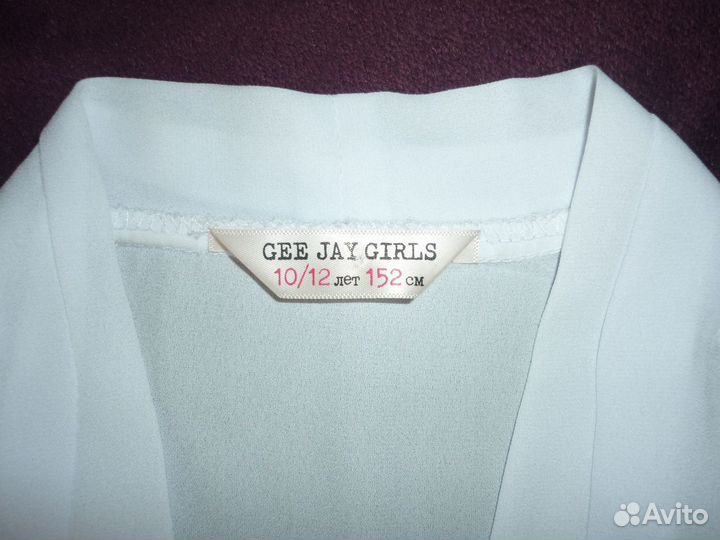 Блузка белая школьная для девочек 152см (12 лет)