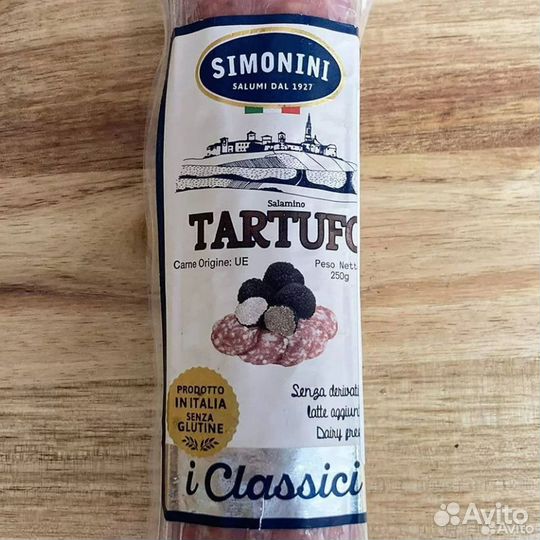 Салями с черным трюфелем италия