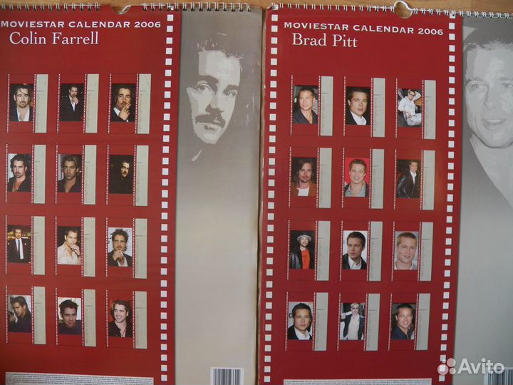 Зарубежные календари. Актеры. А3 12 листов