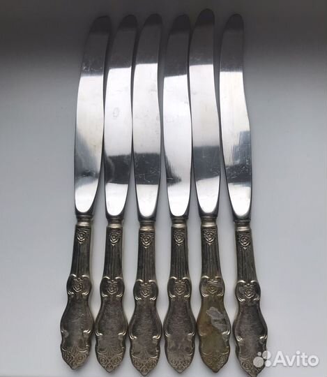 Мельхиоровые ножи (набор)