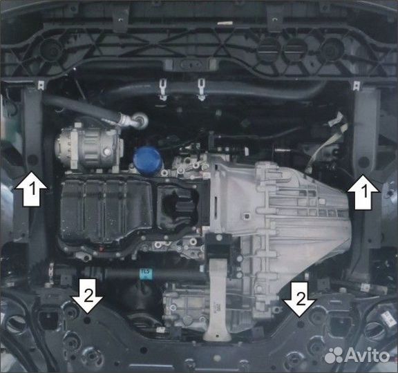 Защита двигателя, кпп Hyundai Tucson (2015-2021)