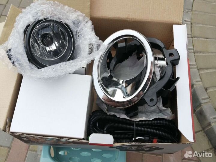 Птф ниссан кашкай j10 07-09 c отраж. хром