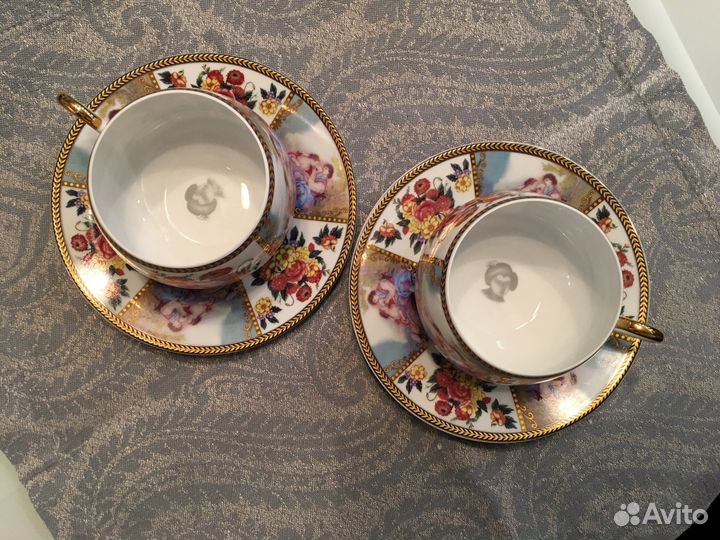 Кофейная пара новая. Тонкий фарфор