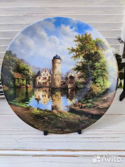Замки на воде, декоративная тарелка 5 разных