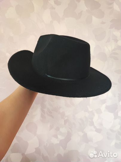 Шляпа фетровая черная