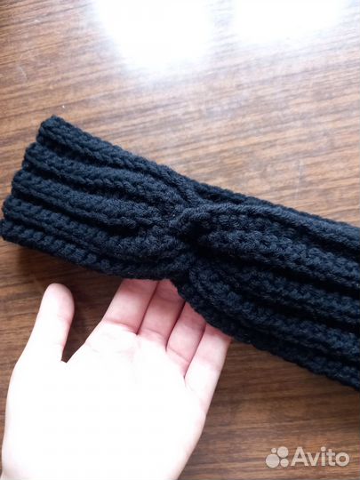 Повязка на голову теплая