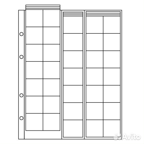 Папки и листы для монет и бон стандарта оптима