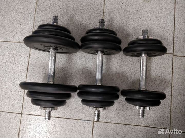 Гантели обрезиненные разборные новые Антат