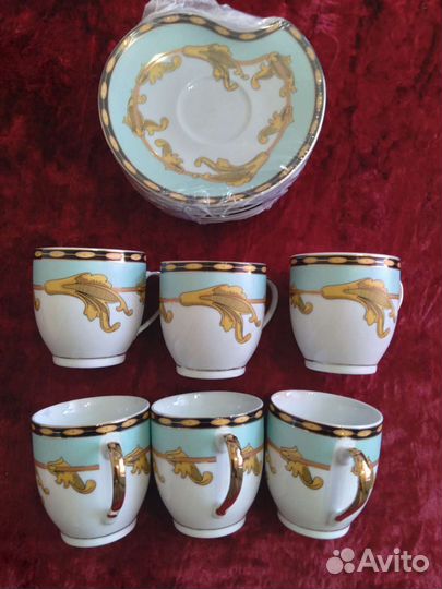 Набор кофейный, фарфор, новый