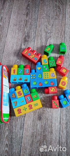 Конструктор mega bloks 2шт и развивающий коврик