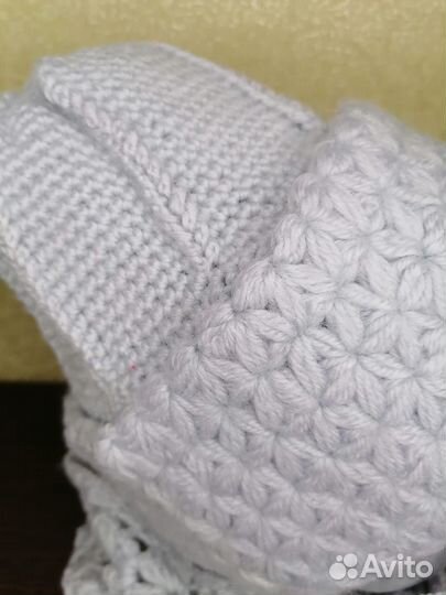 Шапка женская с шарфом