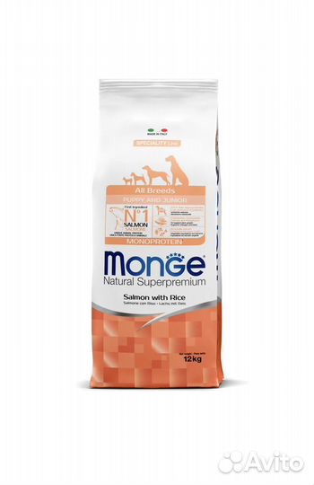 Сухой корм для щенков Монж с лососем (Monge)