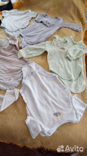 Боди - ползунки, от месяца