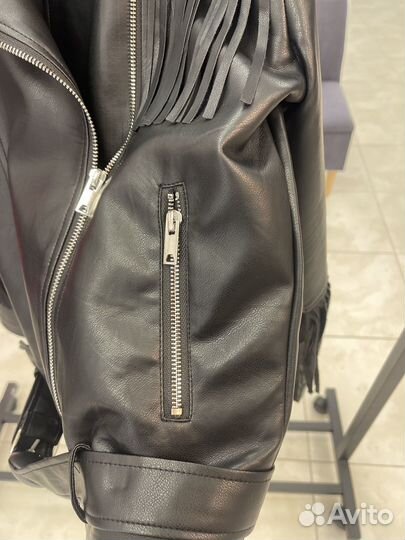 Кожаная куртка косуха для девочки