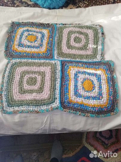 Вязанные коврики крючком