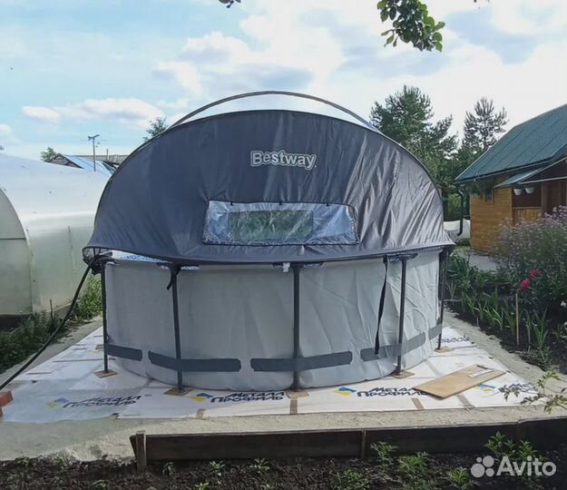 Бассейн 366х100 с куполом