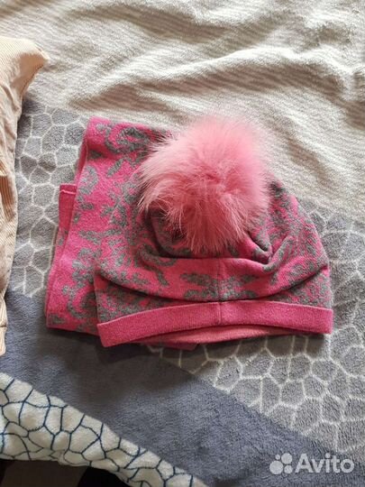 Комплект шапка/шарф, разные, 3 штуки