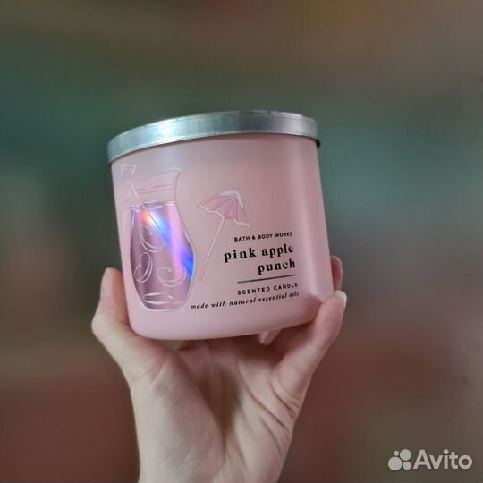 Свеча Bath and body works. Pink apple punch