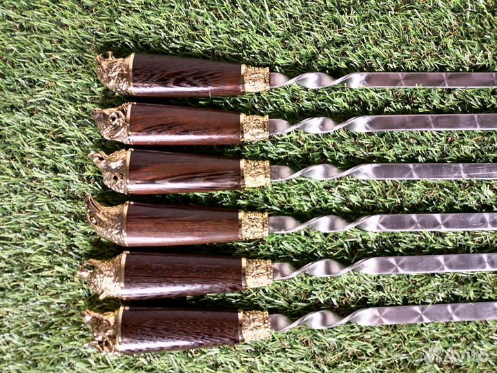 Набор шампуров без чехла - Разные звери плоское ле