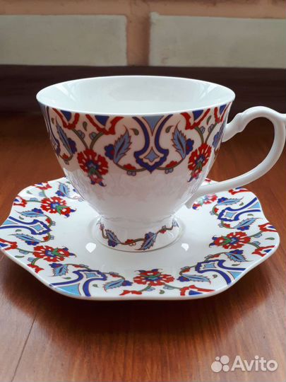 Чашка с блюдцем фарфор
