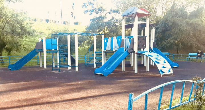 Детский игровой комплекс с горкой уличный