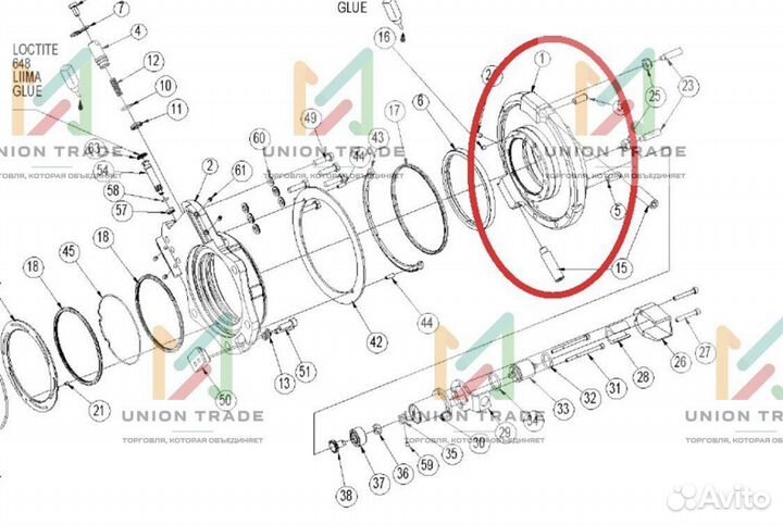 Корпус пильного механизма P57658 Ponsse