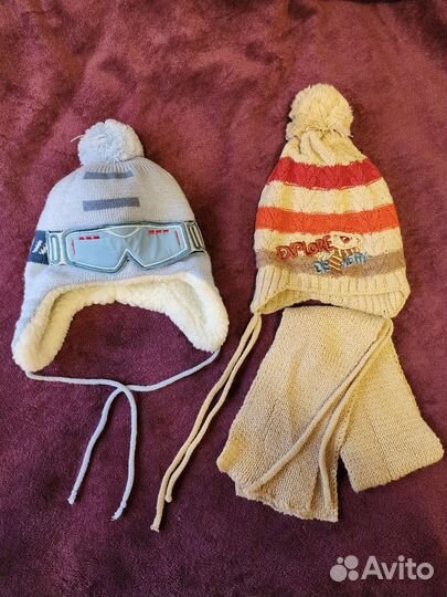 Комплект шапка и шарф для мальчика