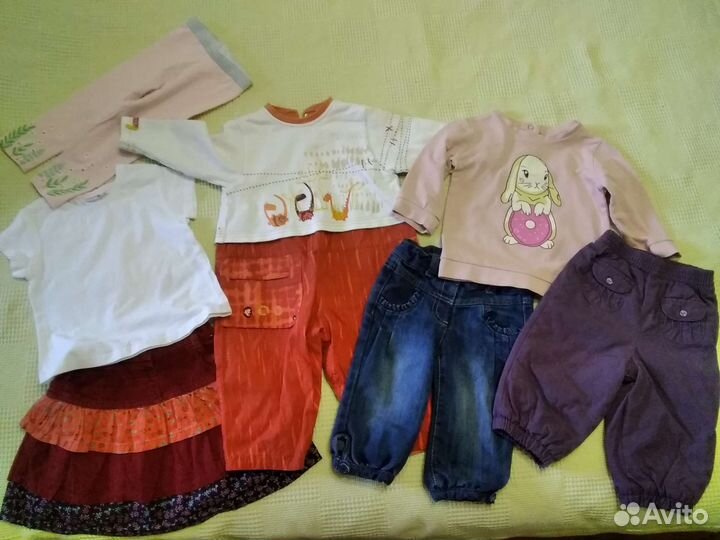 Вещи пакетом для девочки 6-9м, 9-12 м, 1 г, 1.5 г
