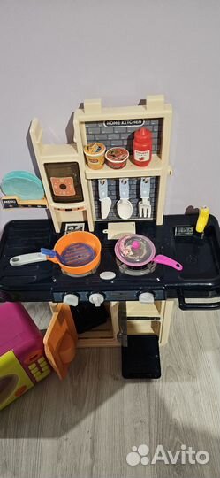 Детская кухня плита с микроволновкой