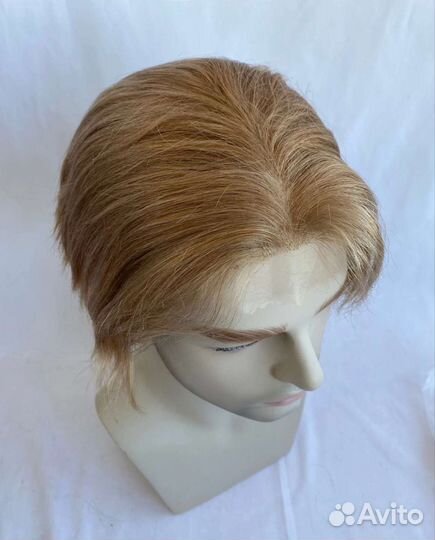 Парик новый мужской Натуральный full lace блонд