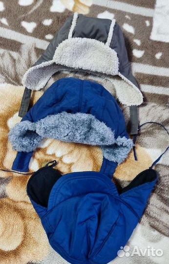 Зимняя шапка- ушанка для мальчика 2-5 лет
