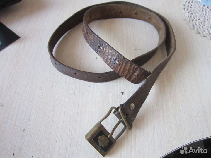 Ремень кожа пряжка латунь