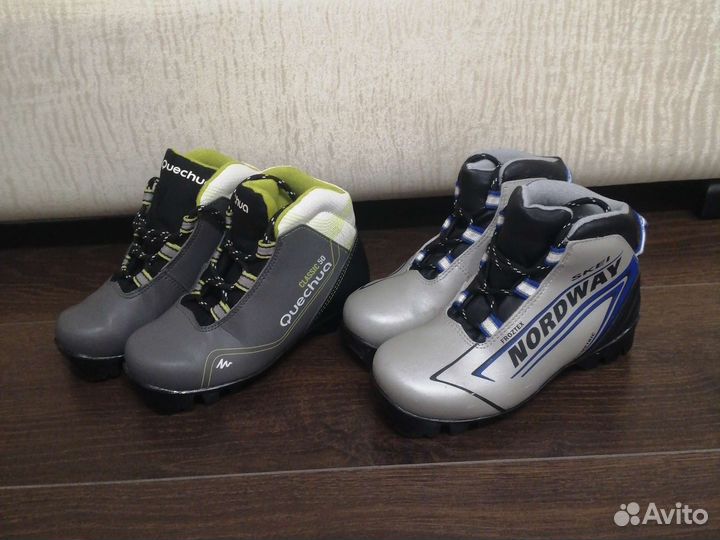 Лыжи детские 140 с палками 114см+чехол и ботинки